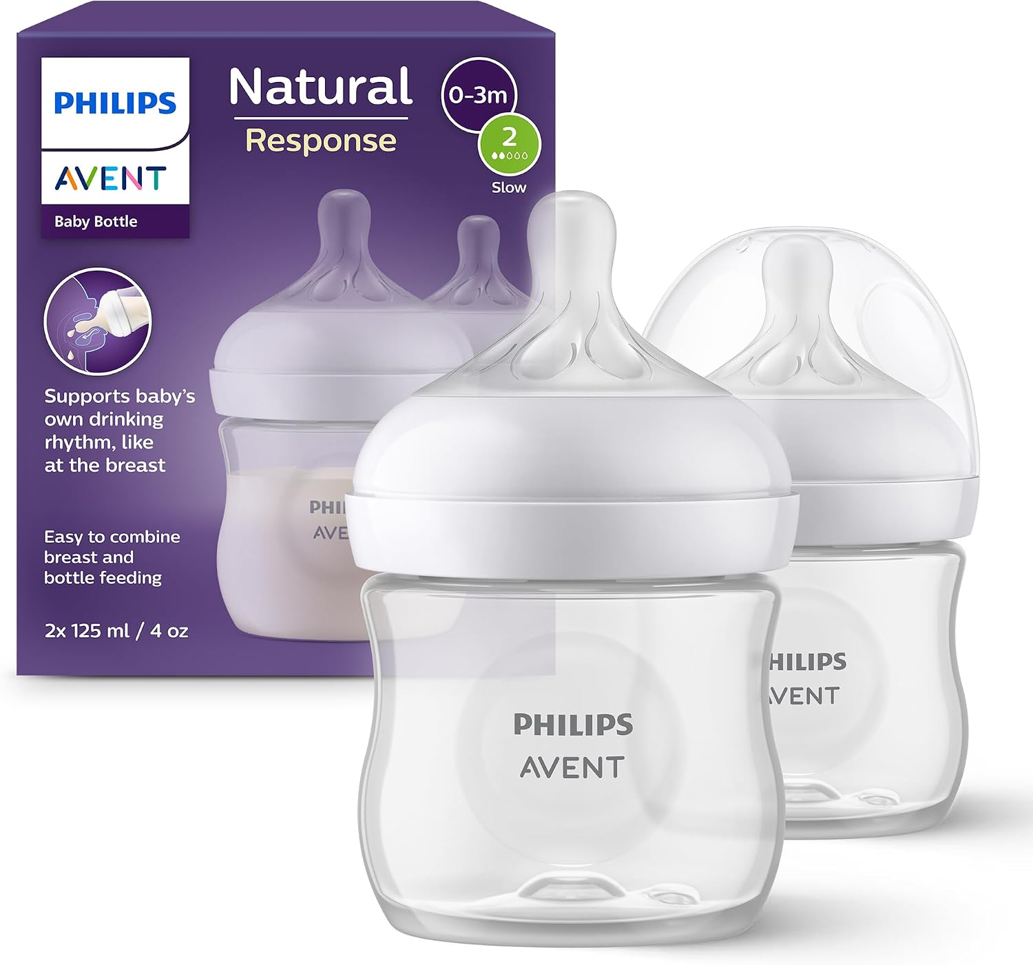 Detalle 2 de PHILIPS Avent Biberon Natural Response 330 ml SCY906/01 – senza BPA