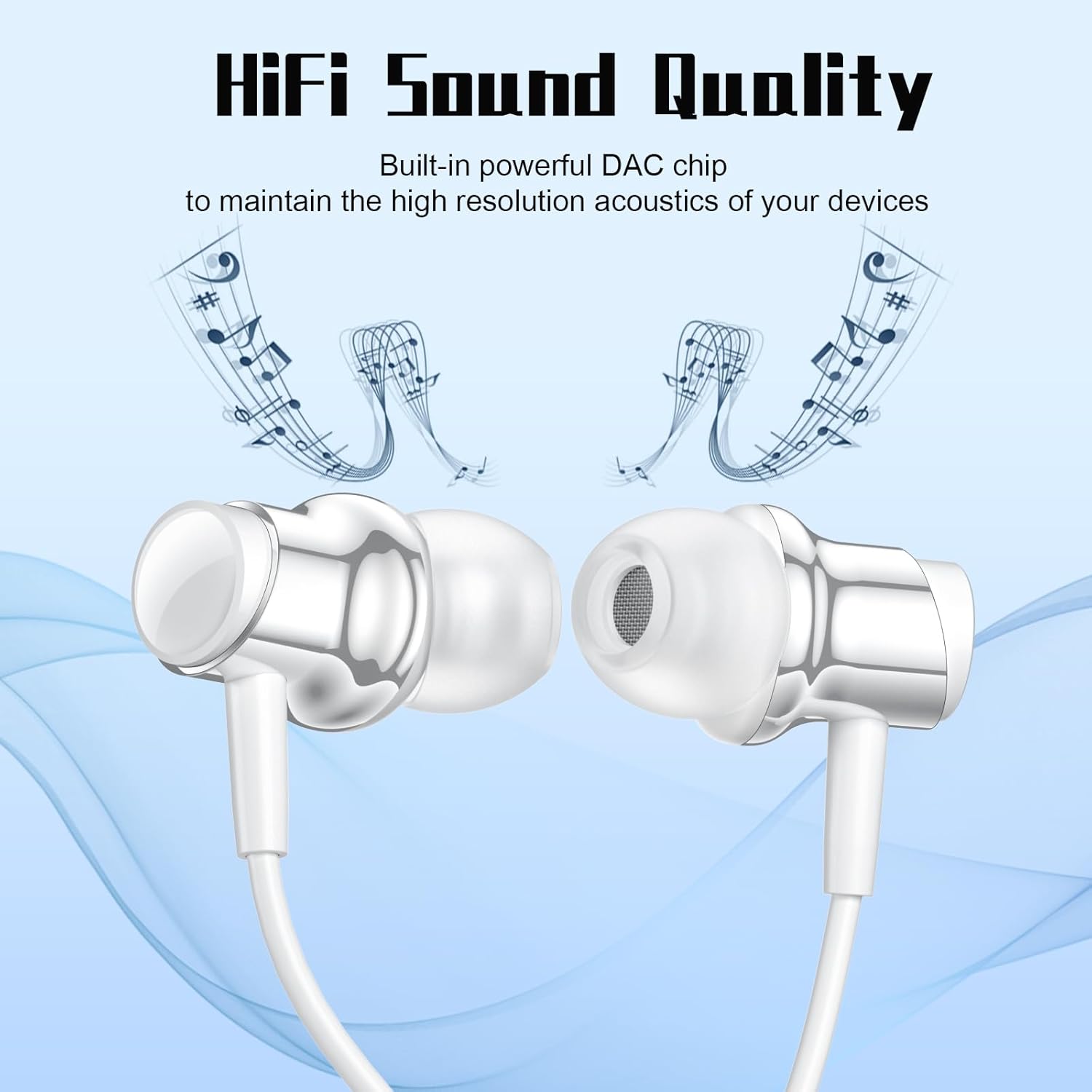 Thumbnail 1 de USB C Headphone for Samsung S25 Wired Earbuds