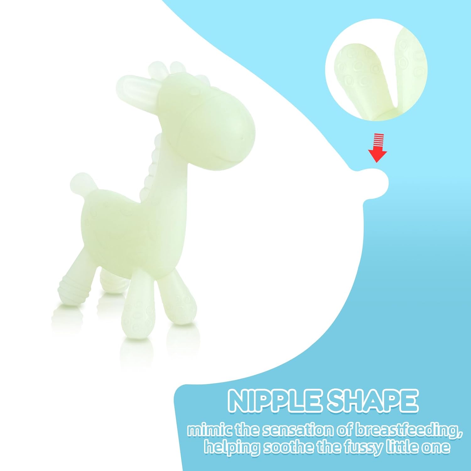 Thumbnail 5 de TYRY.HU Beißring Silikon Kühlende Zahnungshilfe Giraffe 4er Set