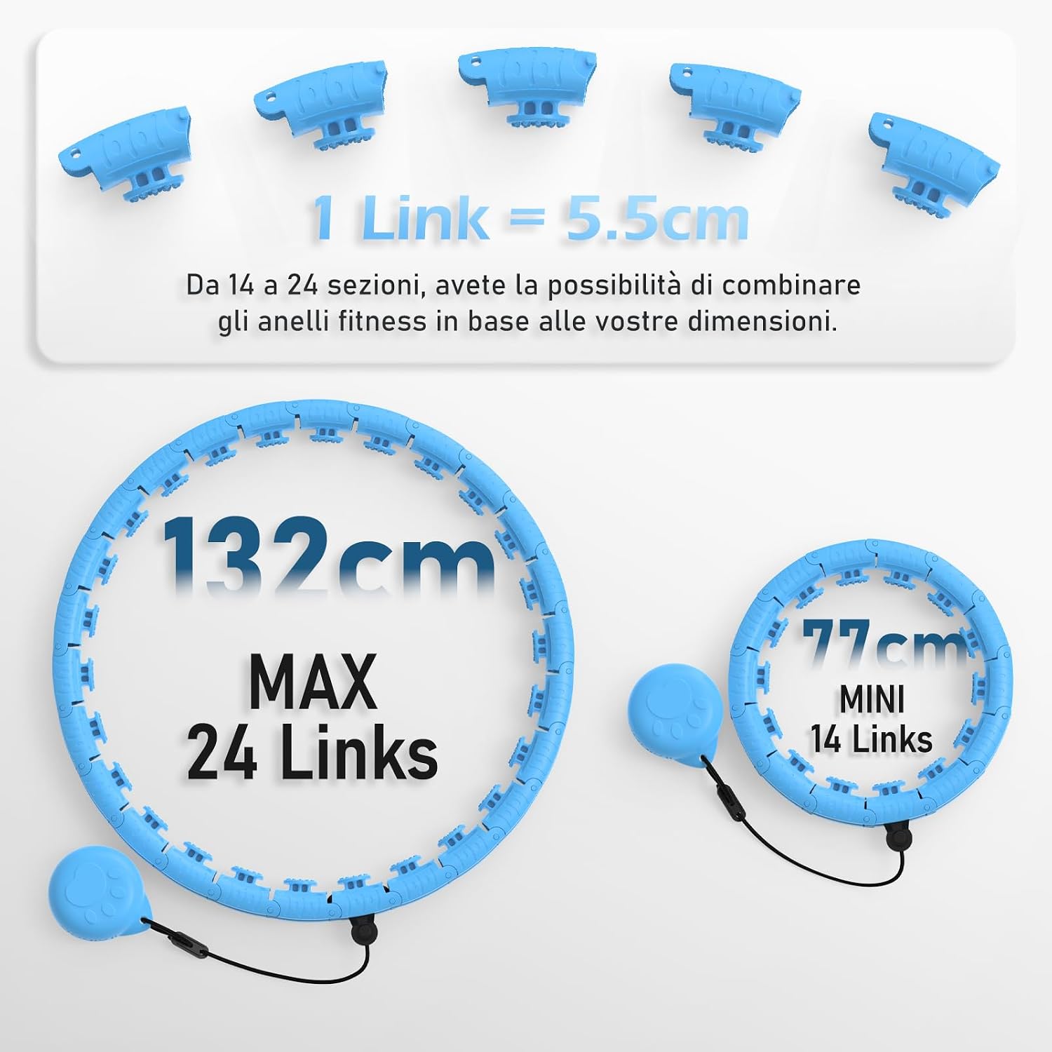 Thumbnail 1 de JLoibao Smart Hula Hoop 132 cm