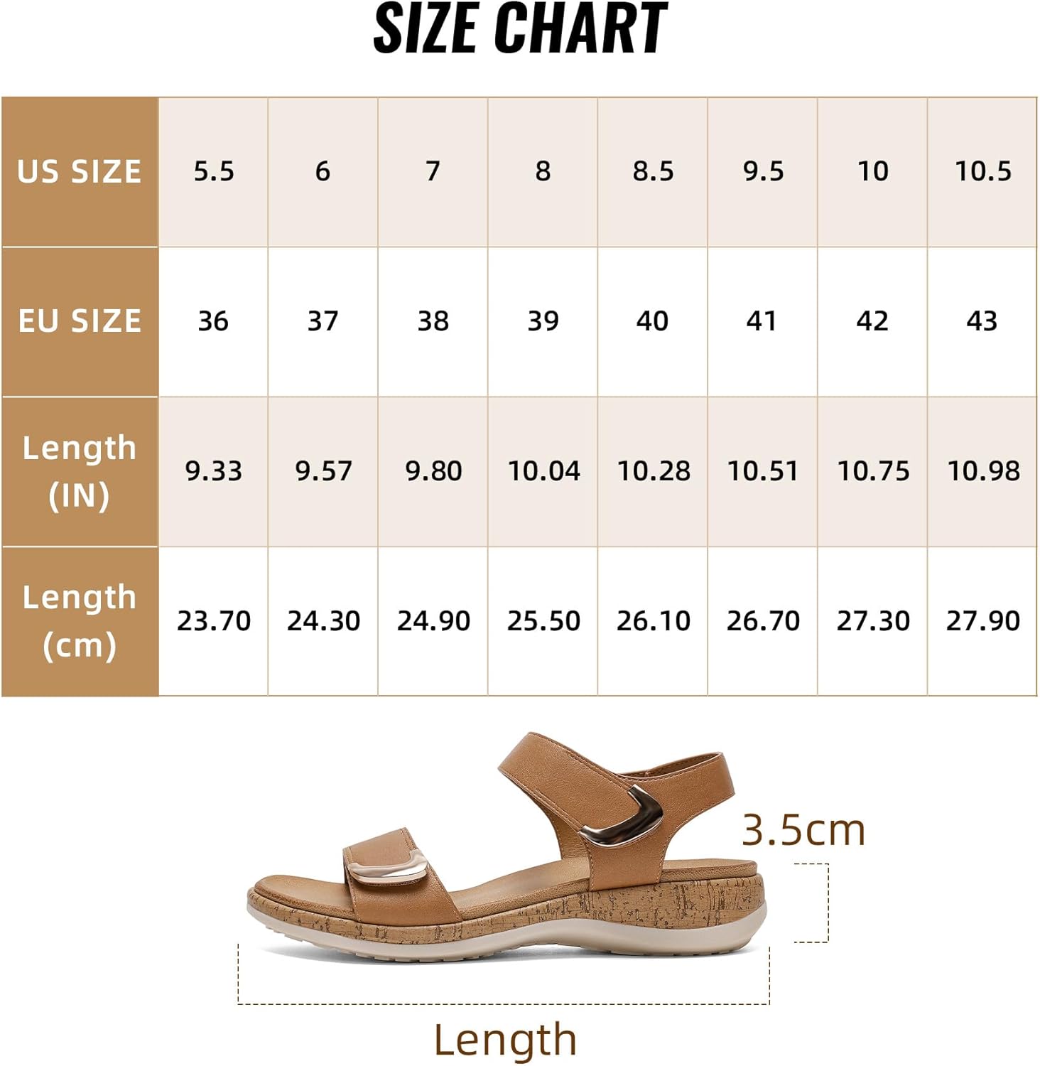 Thumbnail 5 de Littleplum Damen Sandalen Sommer Flach Sandalette – Bequeme Freizeit-Sandalen