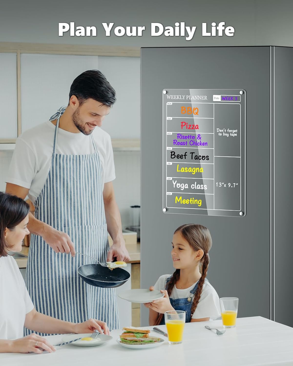 Thumbnail 6 de Magnetic Fridge Planner 13x9.7 weekly