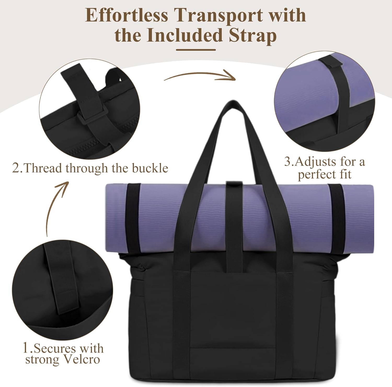 Thumbnail 4 de Mabecol grand shopper imperméable pour femme avec poche ordinateur 15,6