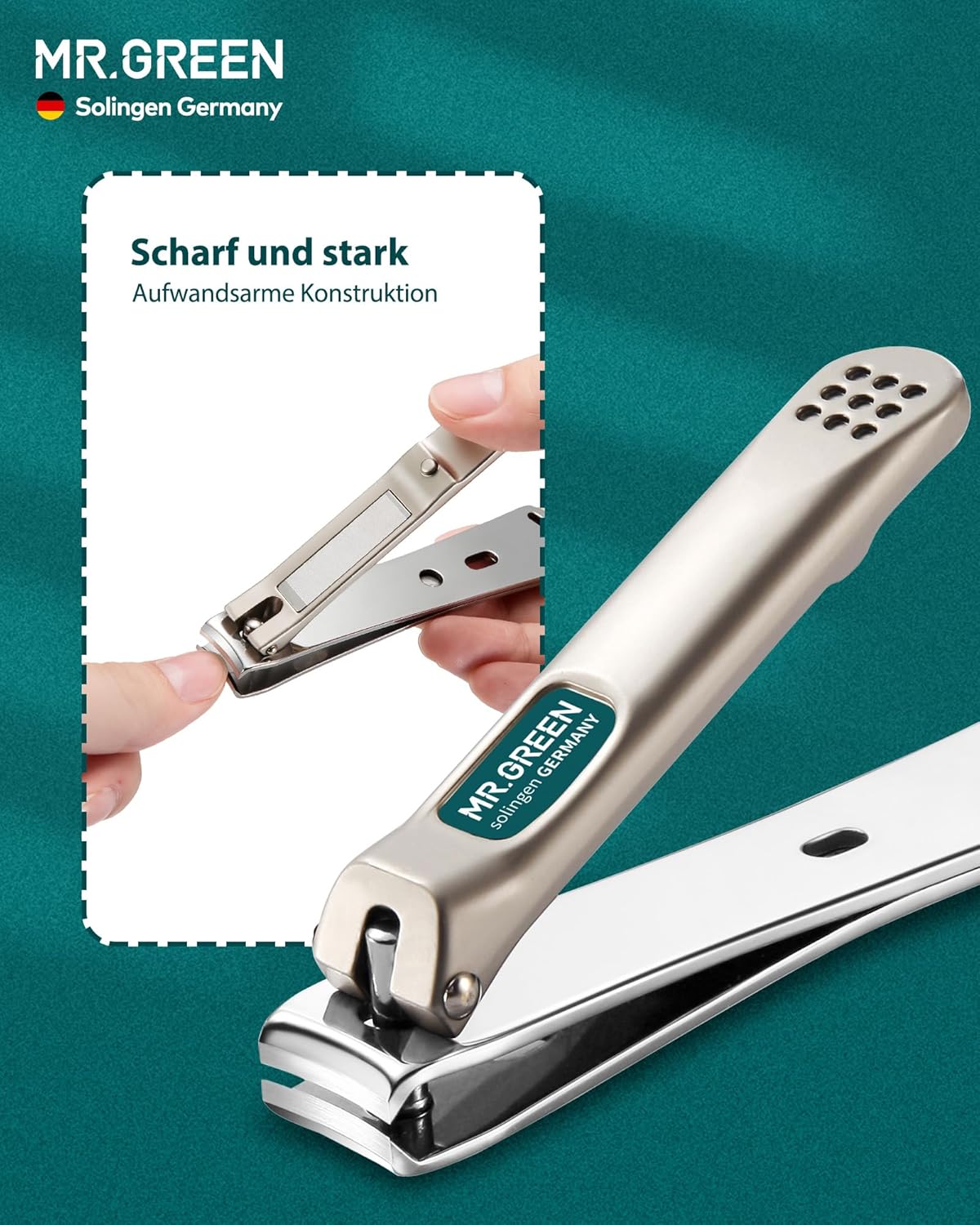 Detalle 2 de MR.GREEN Nagelknipser 3er Set für Reise und Alltag