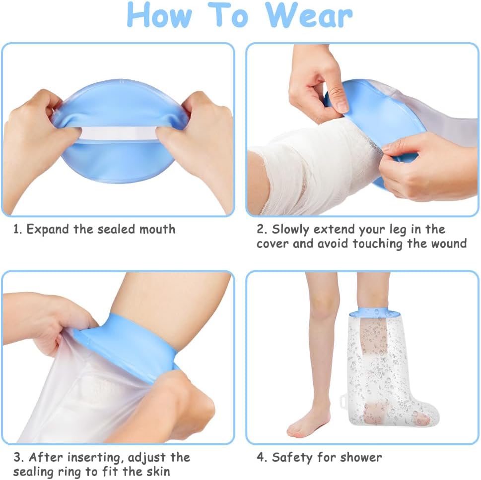 Thumbnail 4 de AOOWU Waterproof Cast Cover for Kids: Leg, Ankle and Foot Shield for Shower
