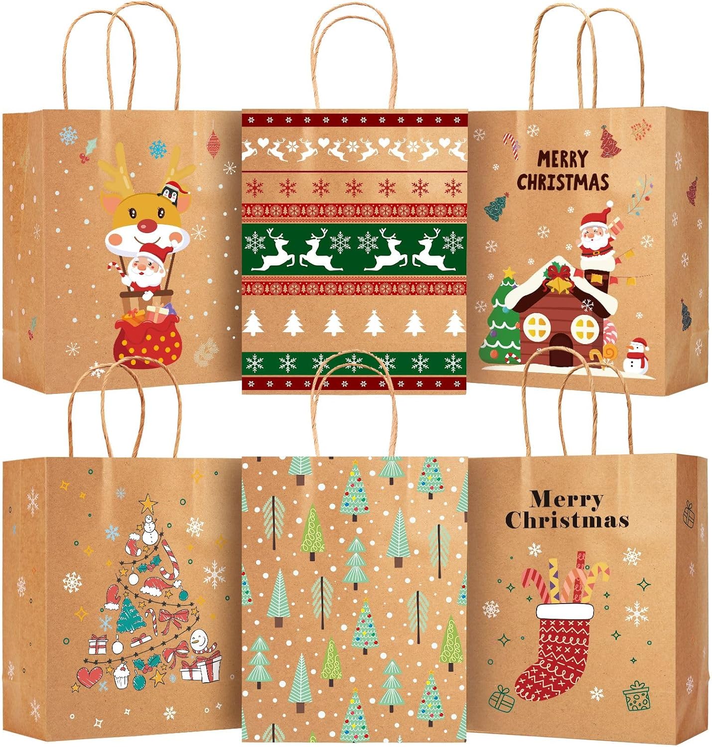 Thumbnail 6 de Medium Kraft Gift Bags with Handles (27x20x12 cm) – 20 Pcs in 10 Colours