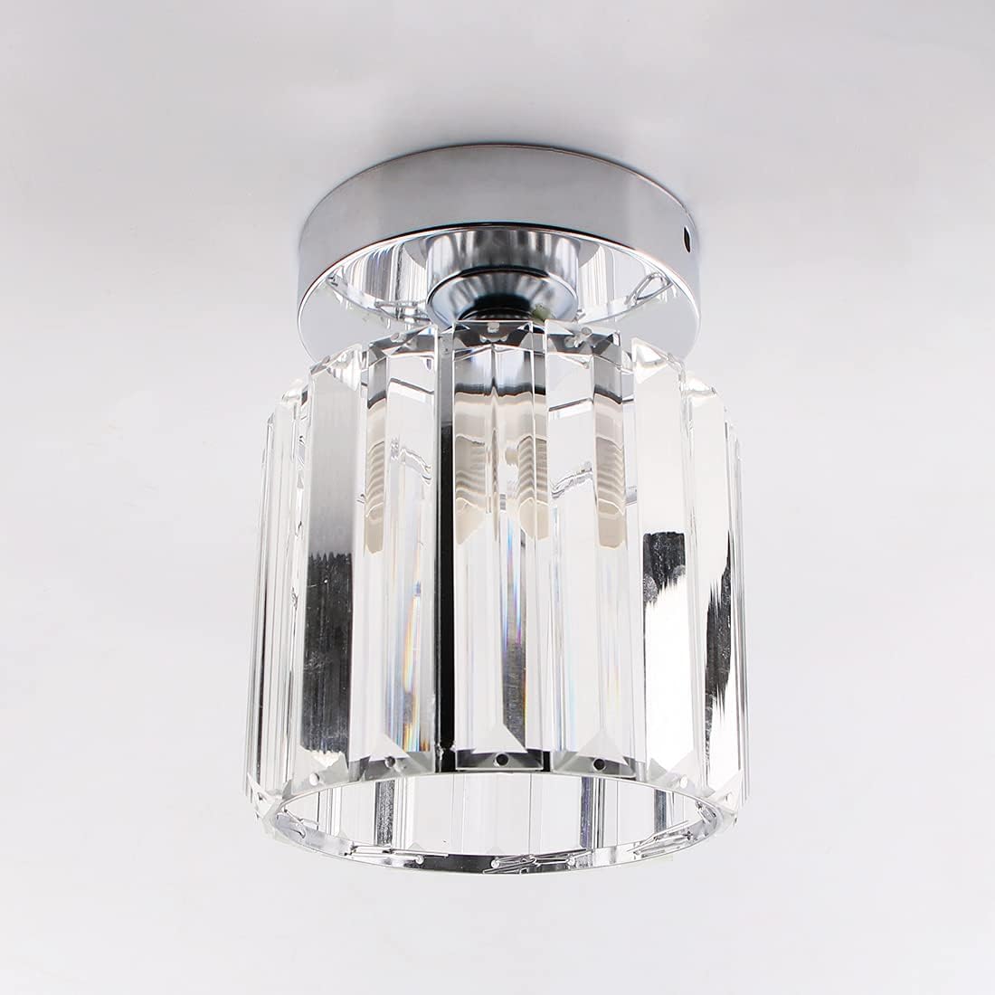 Thumbnail 6 de FRIXCHUR Small Crystal Chandelier Ceiling Light