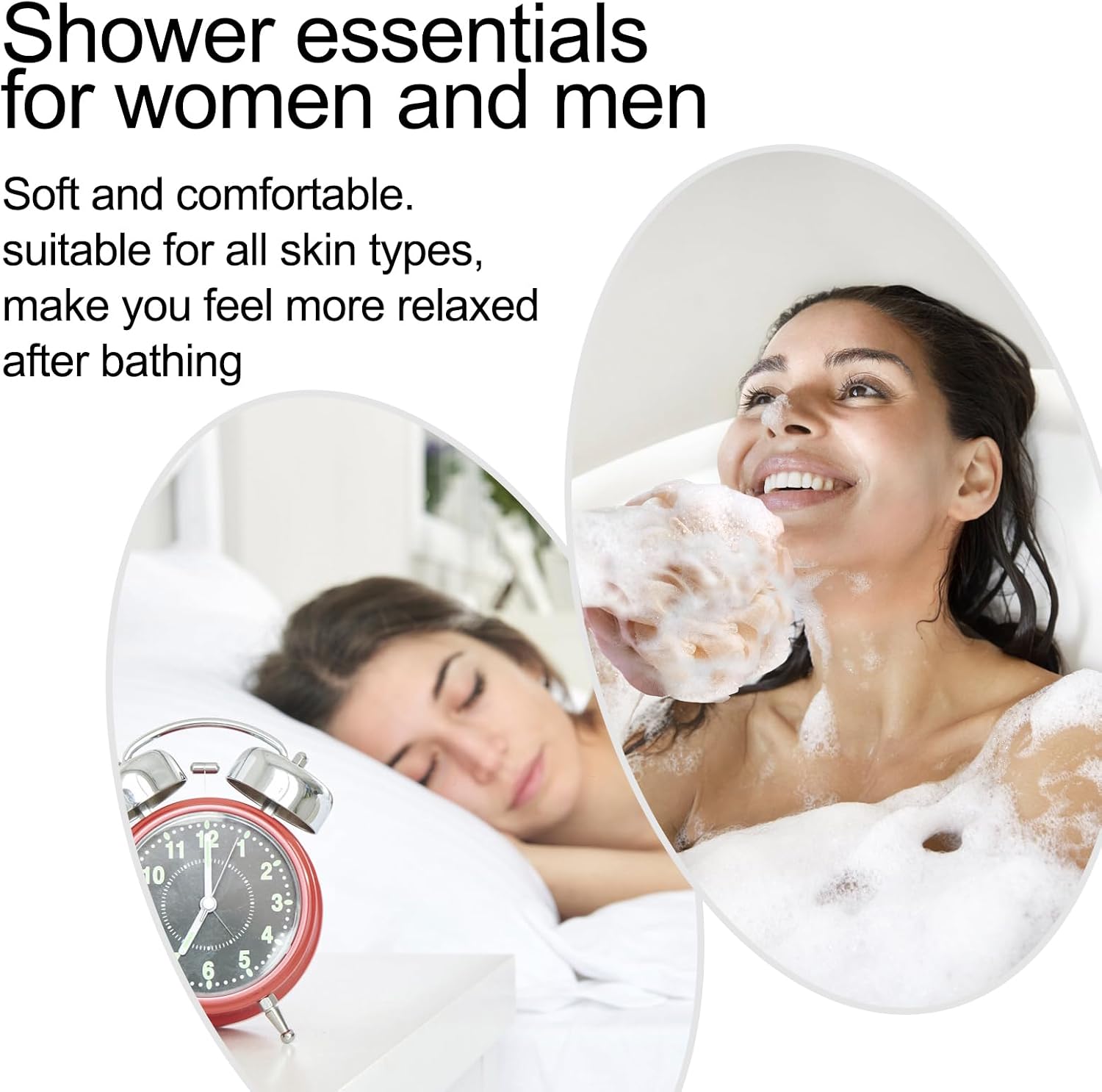 Thumbnail 6 de Fishent Loofah Bath Sponge Shower Loofahs, 4 Pack 50g – Soft Exfoliating Mesh Puff for Everyday Use