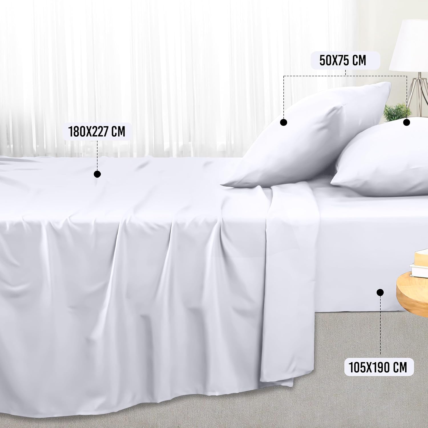 Detalle 2 de Utopia Bedding Juego 4 piezas 105x190 Microfibra