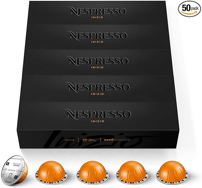 Nespresso Vertuo Inizio - 50 cápsulas ☕ Disfruta Gran Lungo