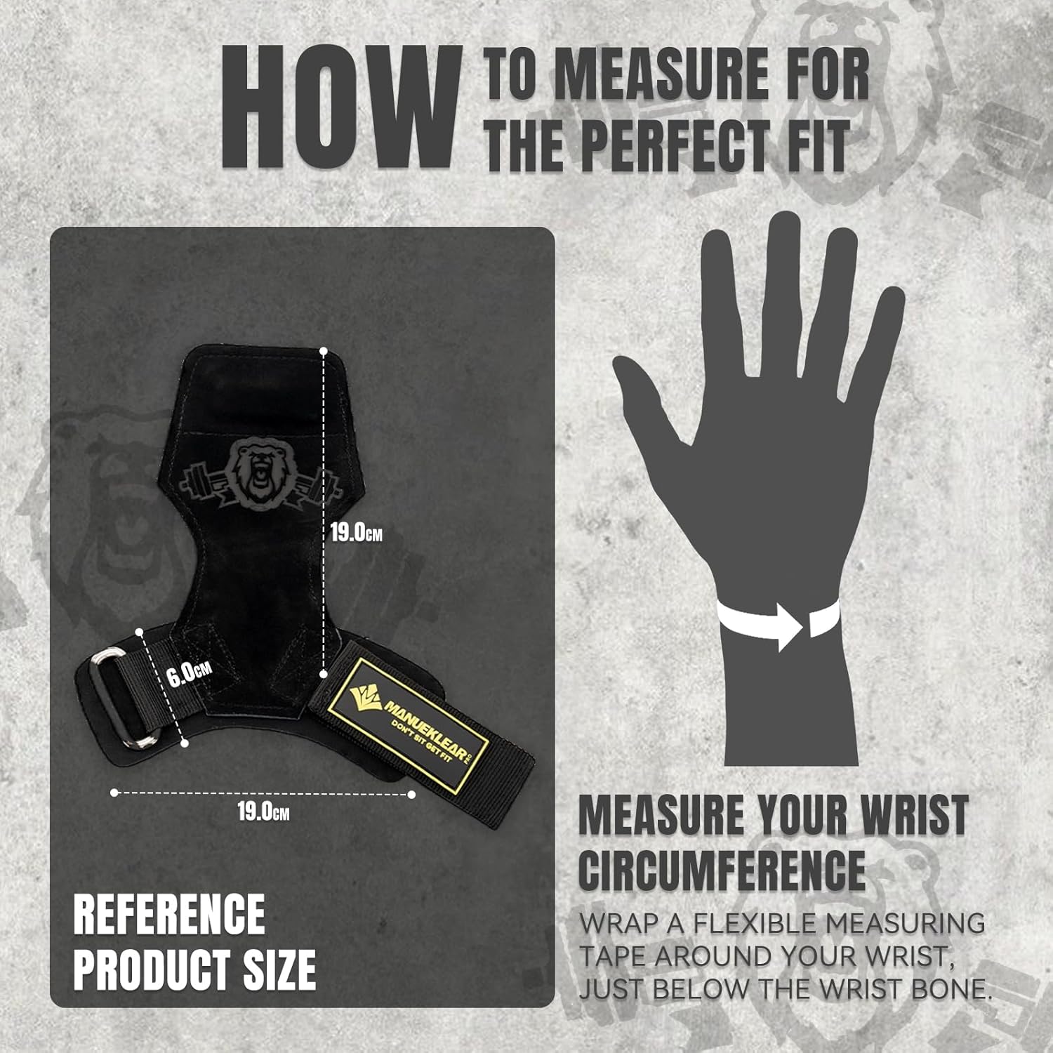 Thumbnail 4 de MANUEKLEAR Gym Straps Double Leather 1 pair