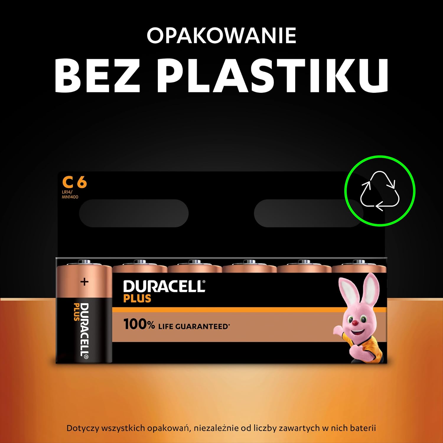 Detalle de Duracell Plus C DURC100PP4 – baterie alkaliczne LR14, 4 szt., 1,5 V