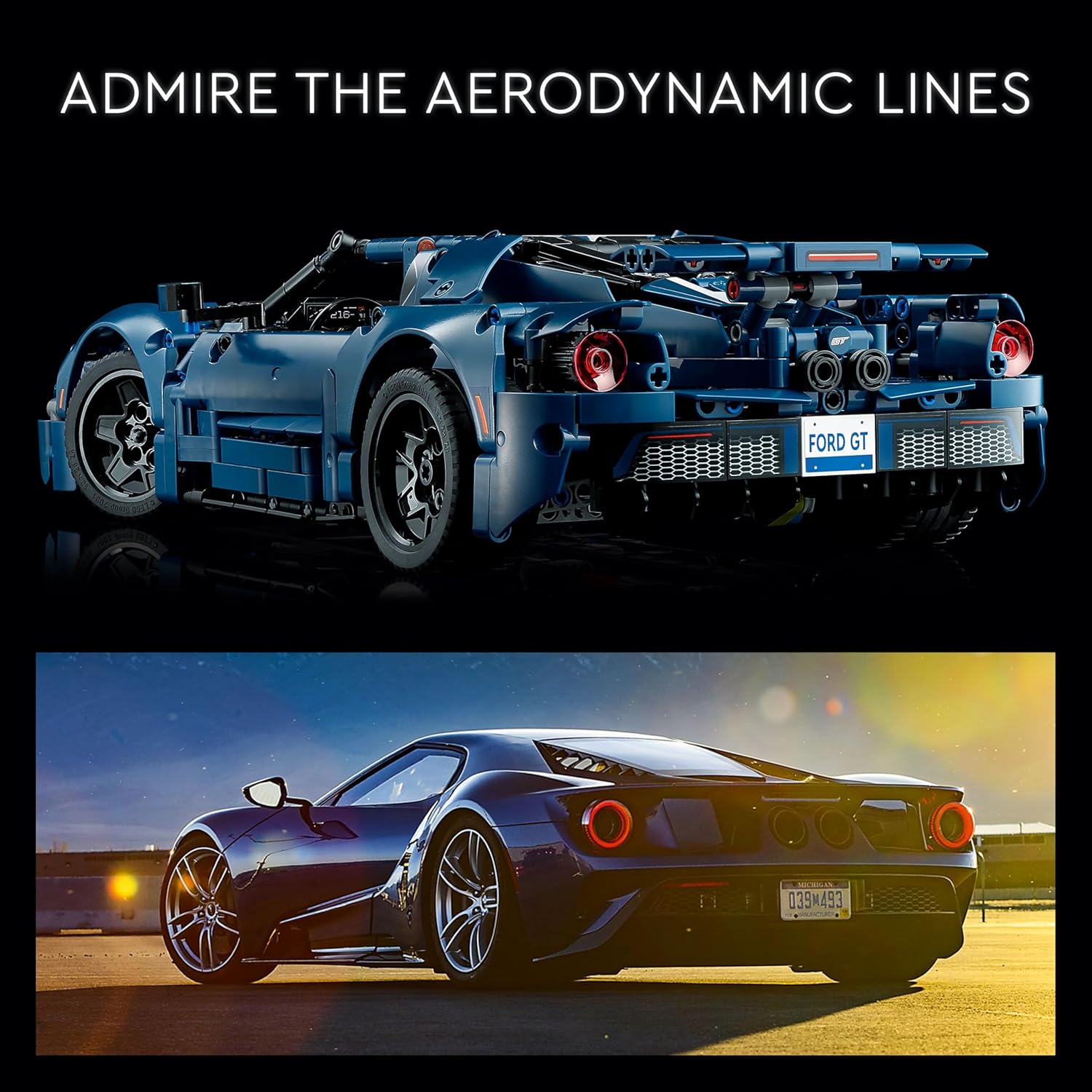 Thumbnail 2 de LEGO Technic 2022 Ford GT 42154 1:12 scale car model kit (1,466 pieces)