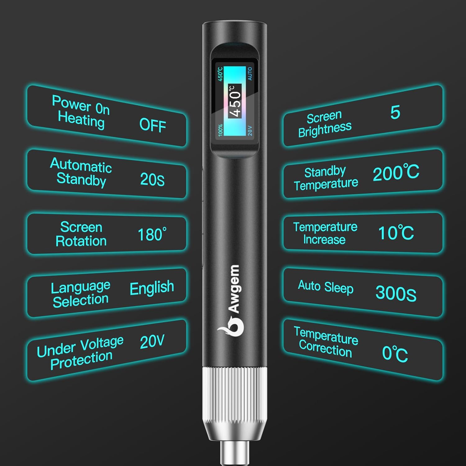 Thumbnail 4 de Awgem Portable Soldering Iron Kit 100W 🔧