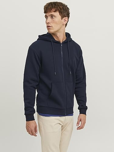 Thumbnail 3 de JACK & JONES Zip Hoodie Plain Navy Blazer L
