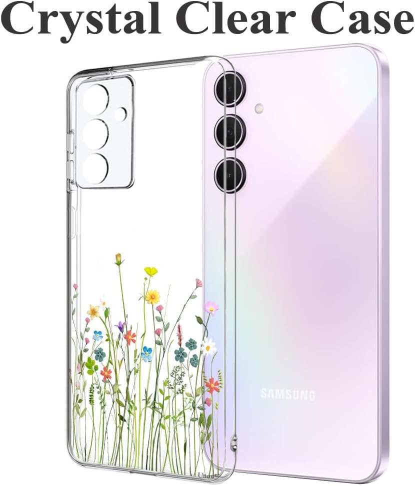 Detalle de Unov Galaxy A35 5G Case Clear Floral Bouquet