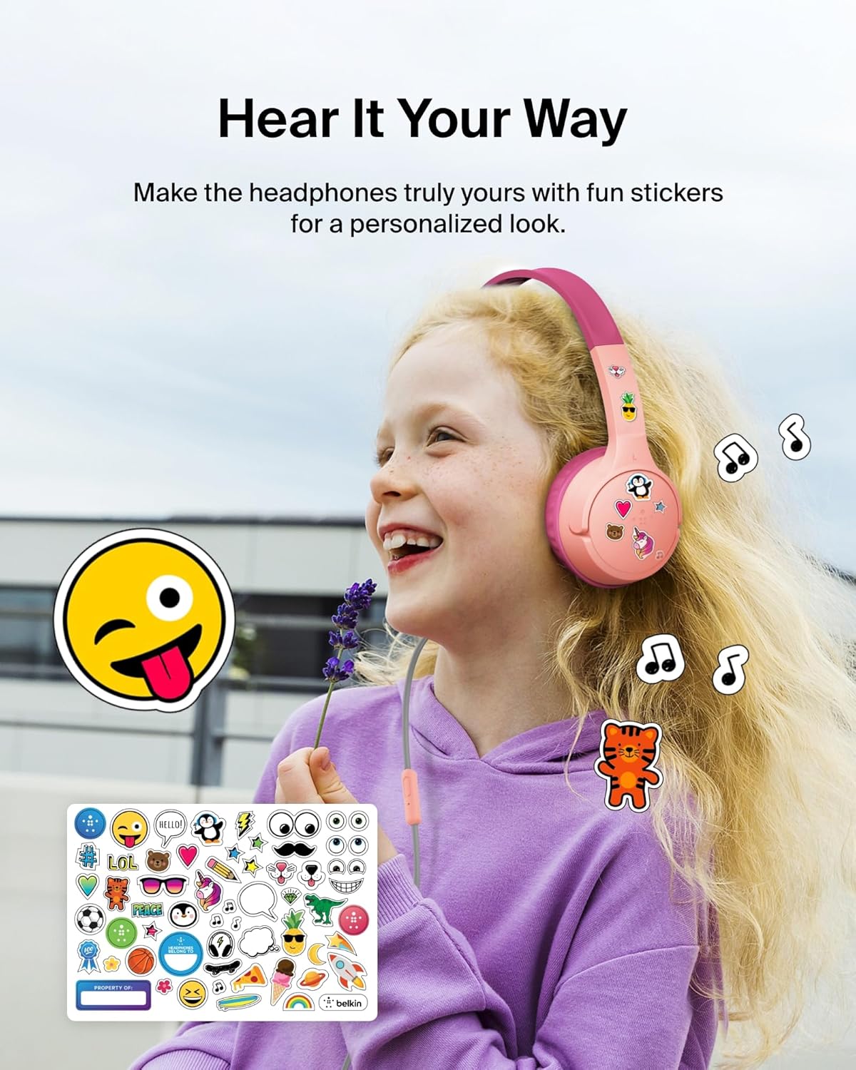 Thumbnail 6 de Belkin SoundForm Mini Kids 85dB headphones