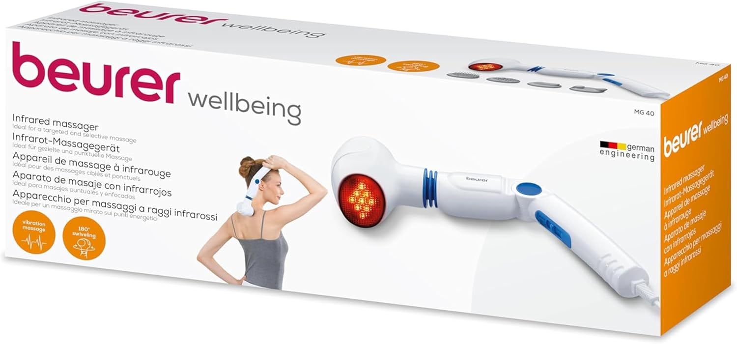 Thumbnail 1 de Beurer MG40 Infrared Massager: Handheld, 3-Way Handle, 4 Attachments