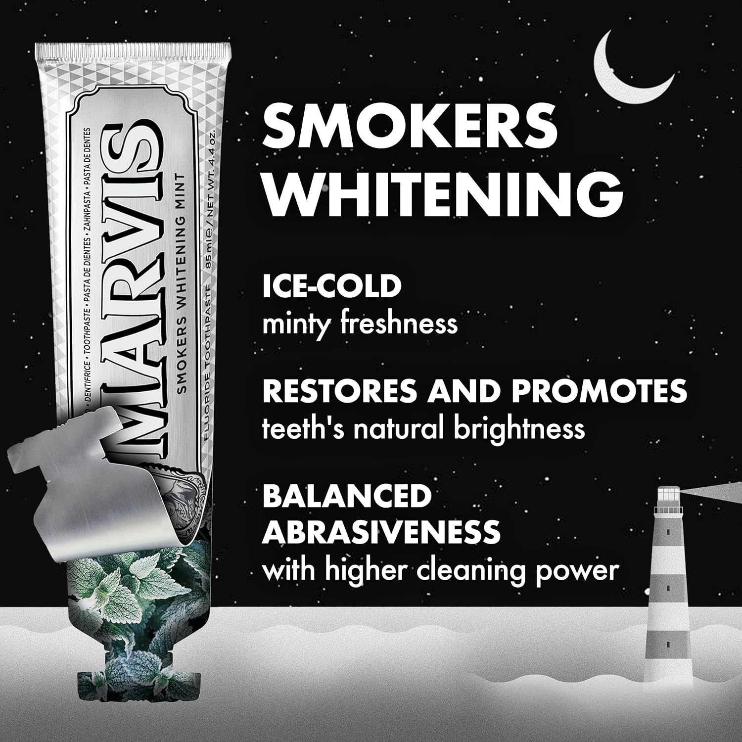 Detalle de Marvis Smokers Whitening Toothpaste, Mint – 85ml