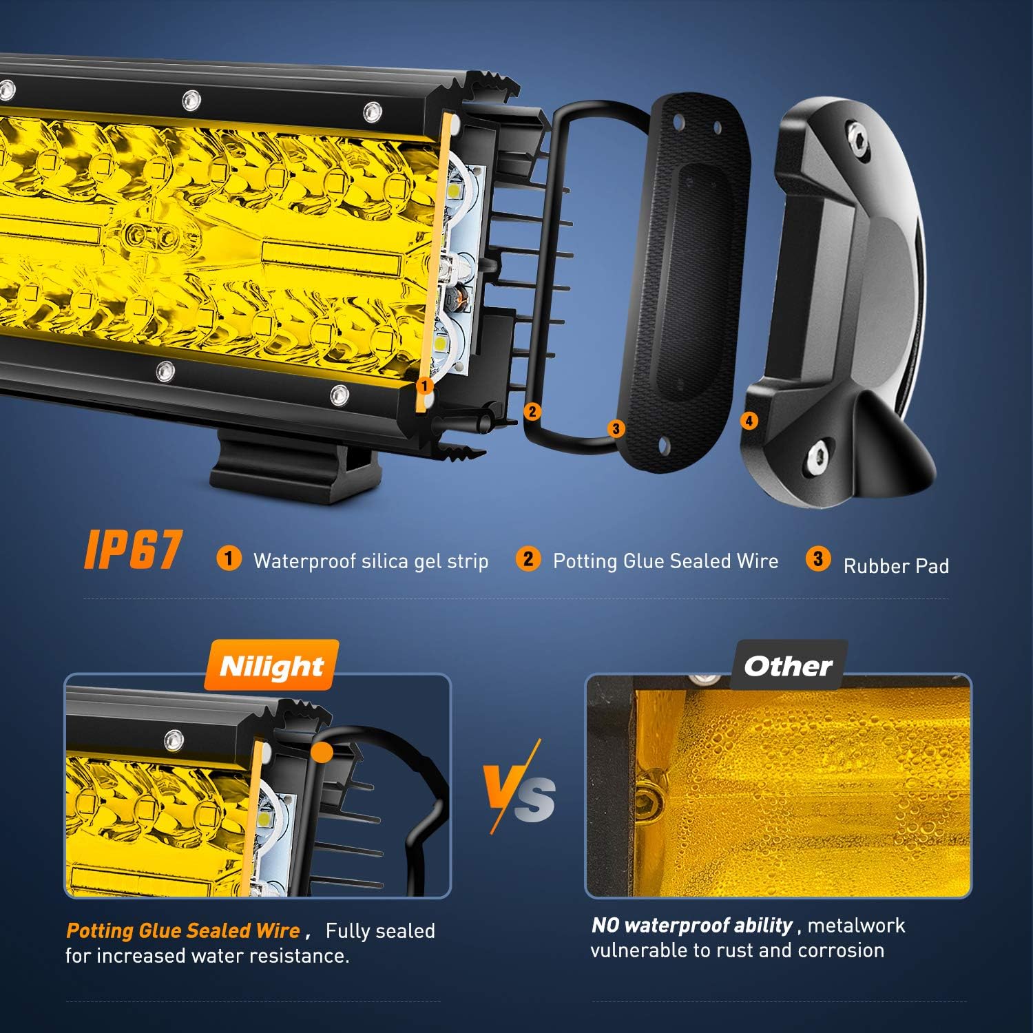 Detalle 1 de Nilight LED Light Bar 20-Inch