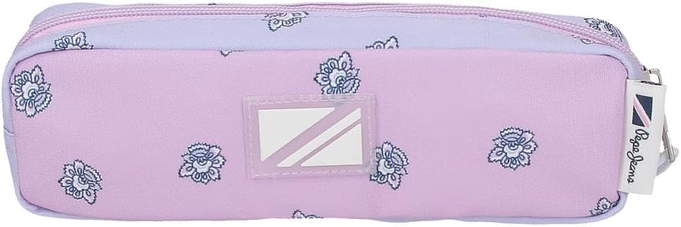 Detalle de Pepe Jeans Becca Astuccio Viola 22x7x3 cm in Poliestere – Compatto e di stile per la cancelleria quotidiana