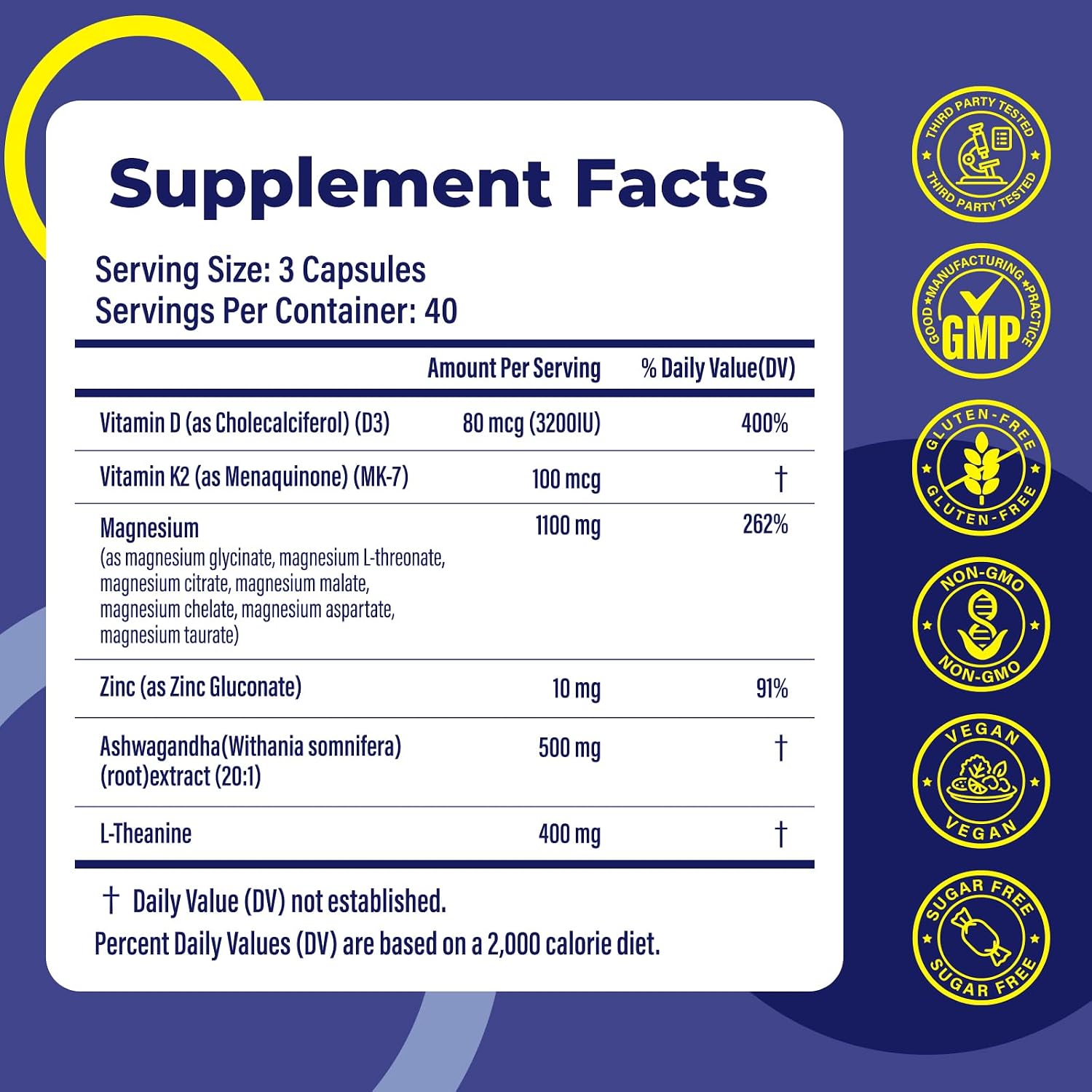 Detalle de Magnesium Complex Supplement 120 Capsules