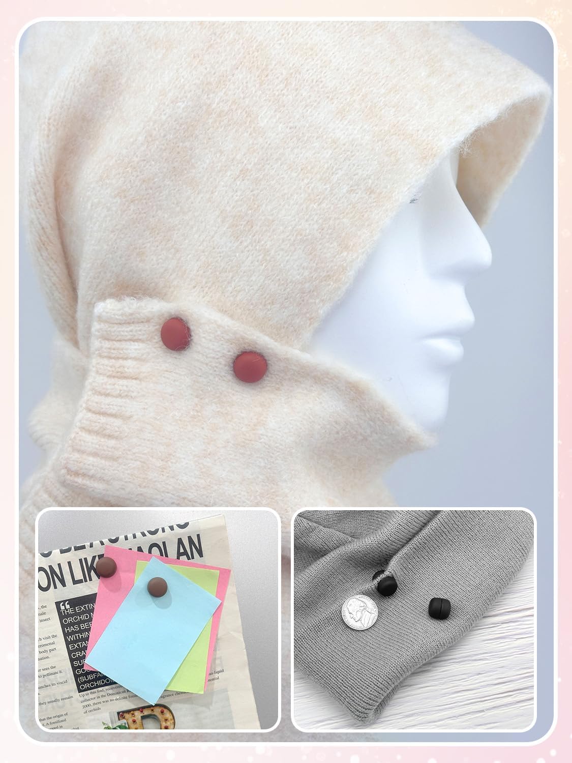 Detalle de Ofiuny 12Pcs Hijab Magnets: Strong Pinless Magnetic Pins for Everyday Wear