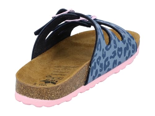 Detalle de Lico Jungen Bioline Kids 3-Schnallen Pantoletten Blau/Rosa – Größe 39 EU