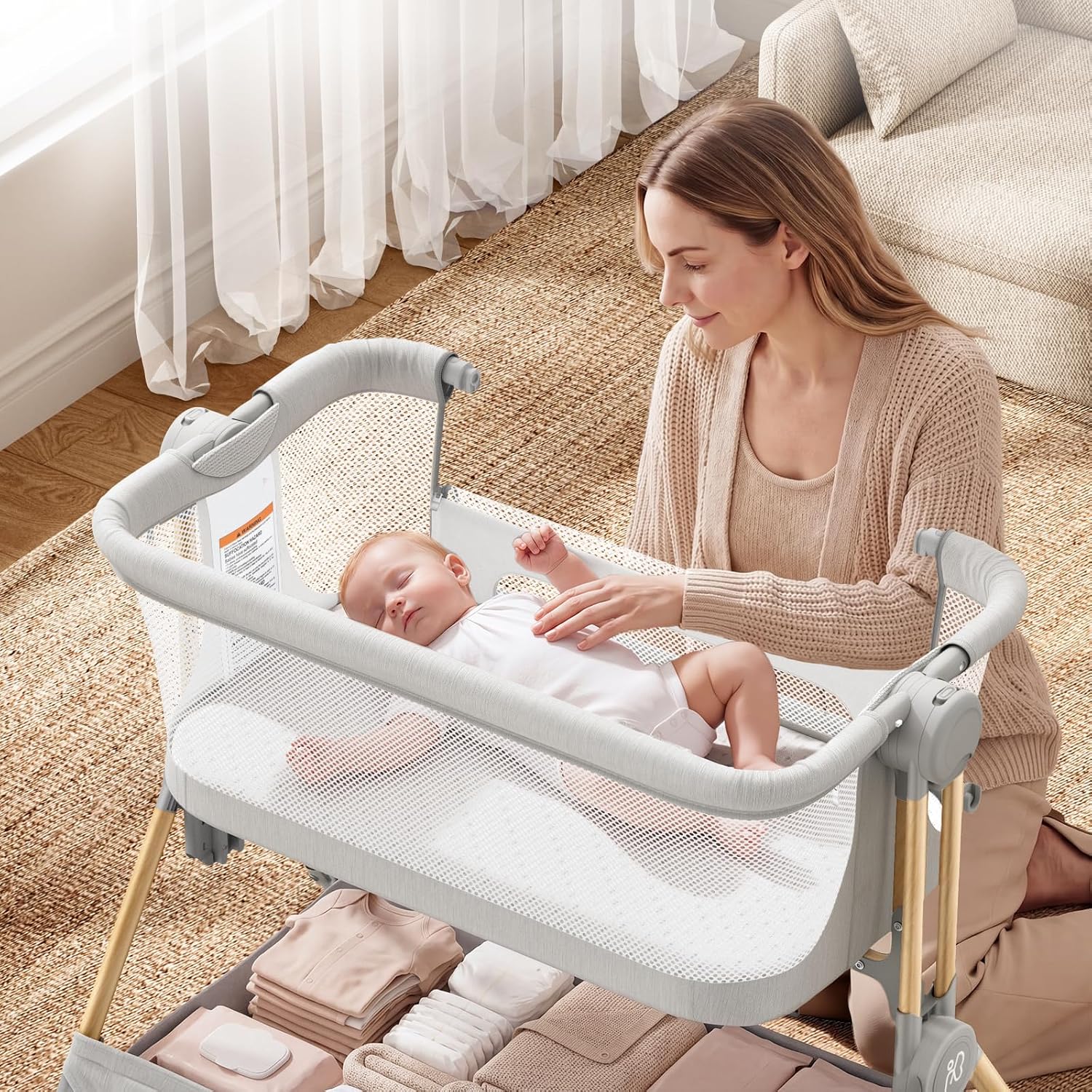 Thumbnail 5 de ANGELBLISS Baby Bassinet 19 lbs