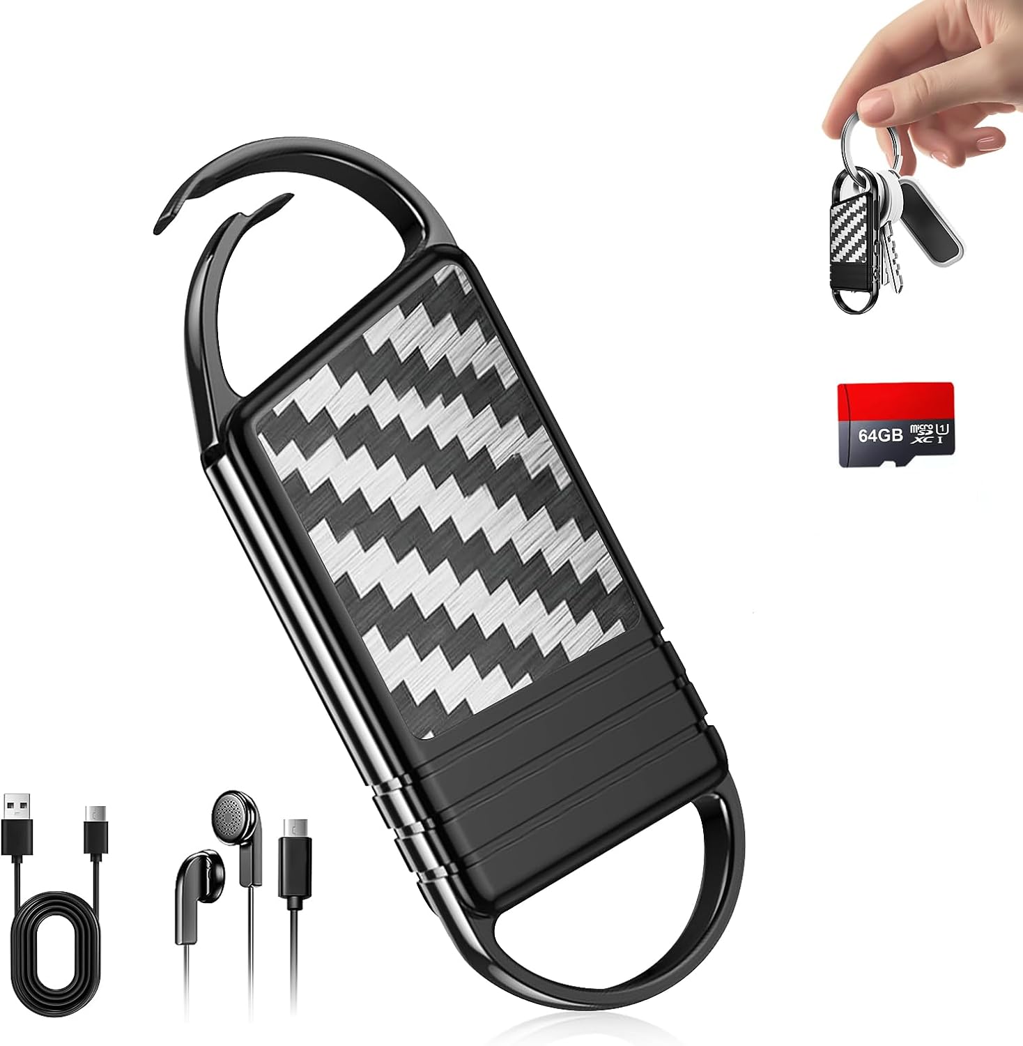 Thumbnail 6 de 128GB Digitales Diktiergerät 9600 Std. Aufnahme