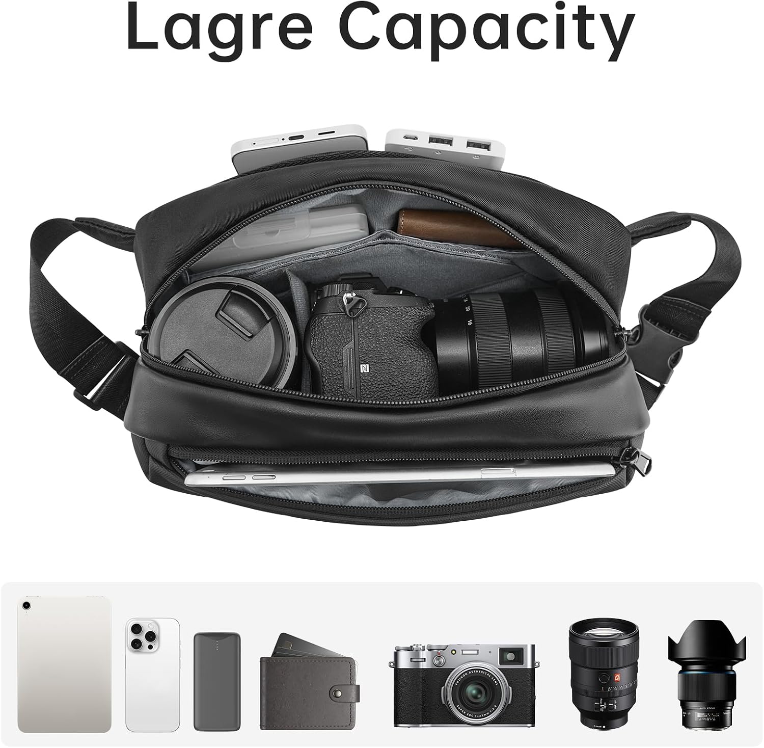 Thumbnail 4 de S-ZONE 2 in 1 Camera Bag Waterproof sling 30cm