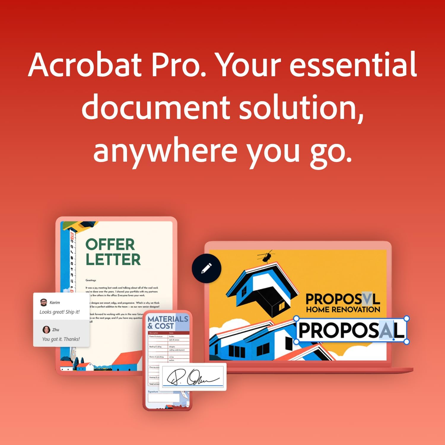 Detalle de Adobe Acrobat Pro | 1 Year – PC/Mac (Digital Download) with Activation Code by Email