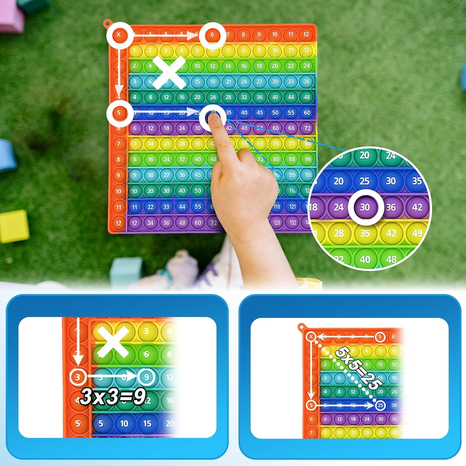 Detalle 2 de Times Table 12x12 Multiplication Toy for Kids 🎲