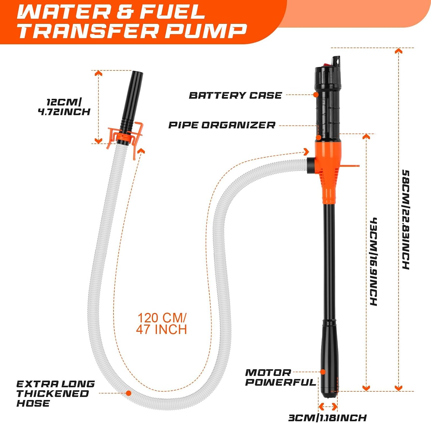 Thumbnail 5 de Portable Transfer Pump 3.0 GPM Electric Siphon Pump ⛽