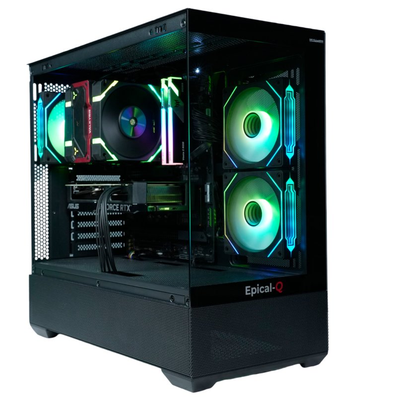 Detalle de Epical-Q Galamp con AMD Ryzen 7 8700F, 32GB RAM, SSD NVMe 1TB y RX 9070 XT + Windows 11 Pro