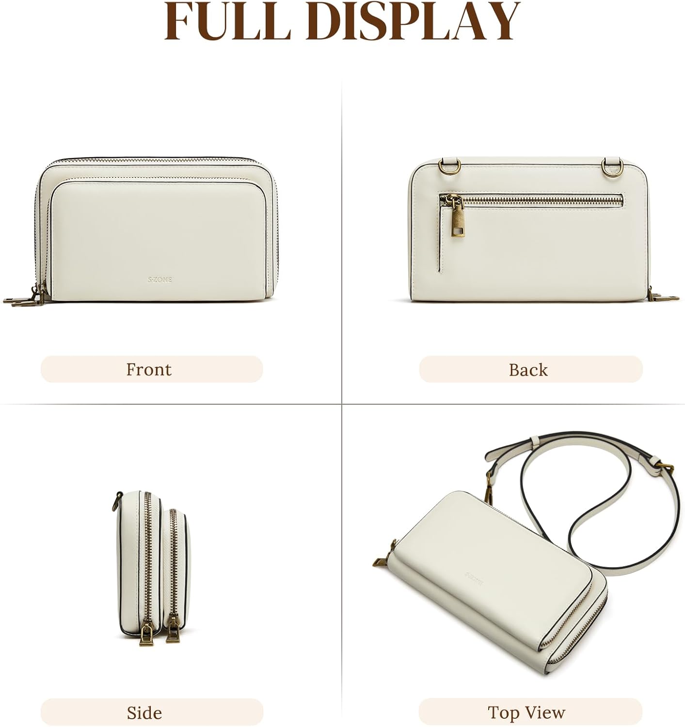 Thumbnail 6 de S-ZONE Faux Leather Women Crossbody Shoulder Bag