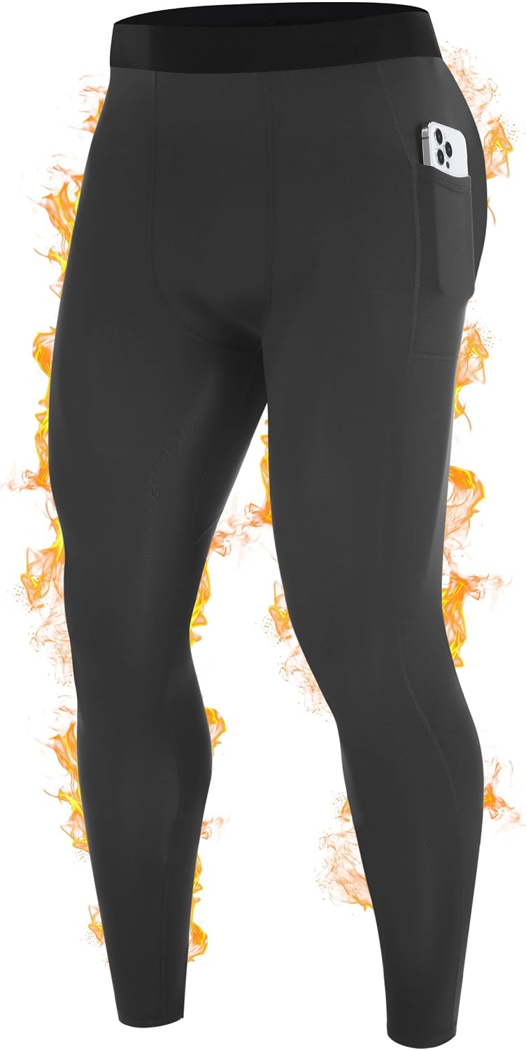 Detalle de RIKUAOU Men's Thermal Compression Pants