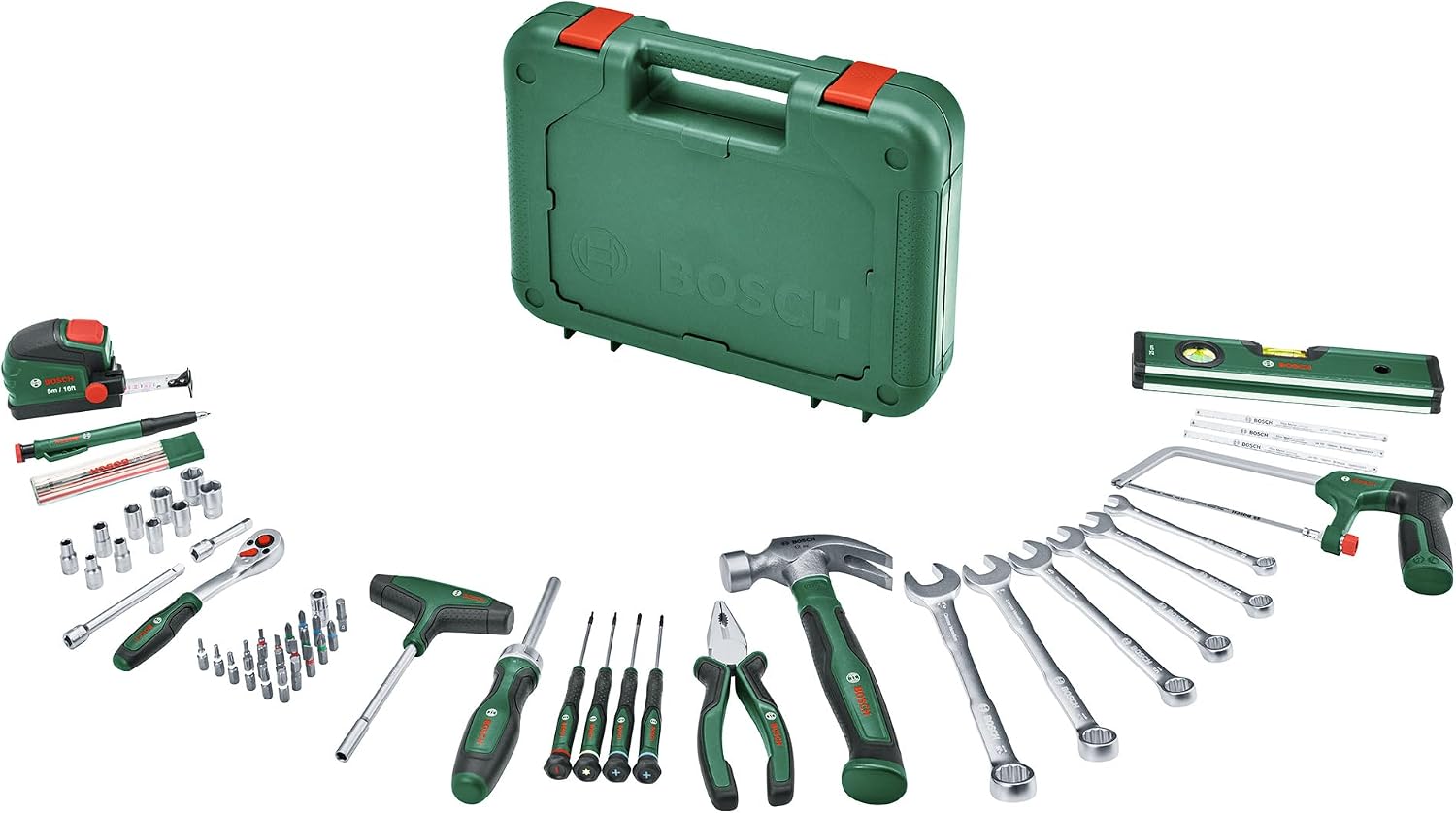 Detalle de ボッシュ 1600A02ZB3 ハンドツールセット 64ピース ラチェット・ドライバー入り