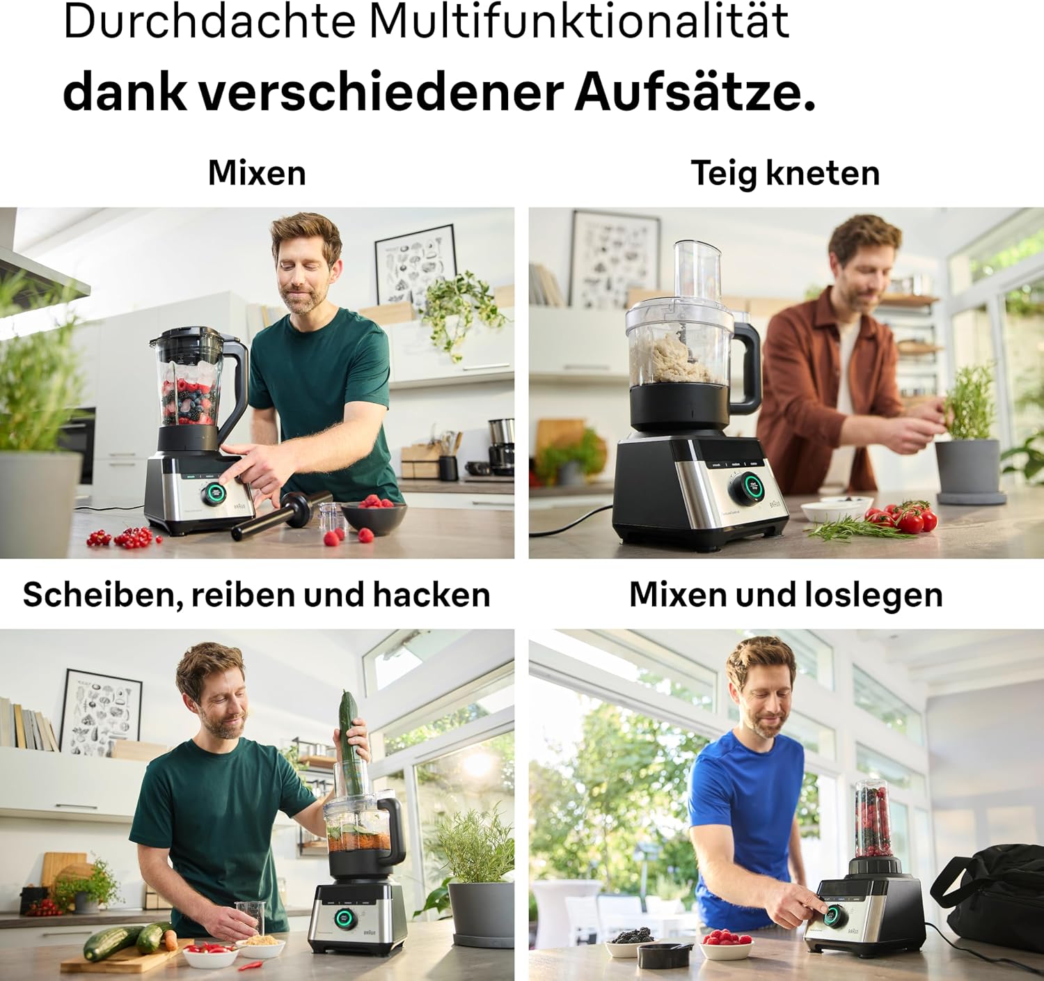 Detalle de Braun PowerBlend 7: Hochleistungs-Standmixer mit TriAction-Mixbehälter und 600 ml To-Go-Becher