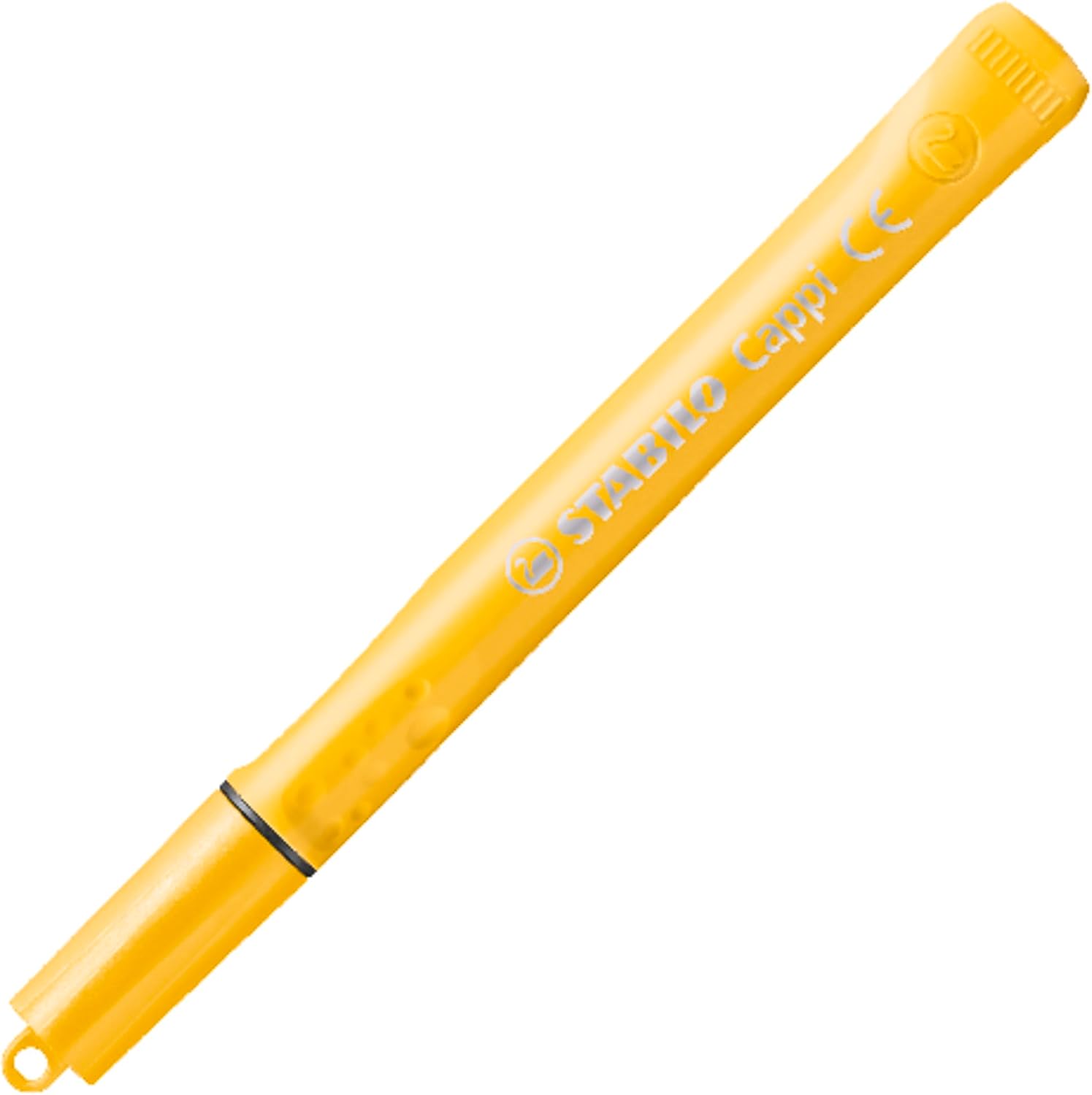 Detalle de STABILO Cappi Filzstift 24er Pack – Kappenring, Dreikant-Griff & auswaschbare Tinte