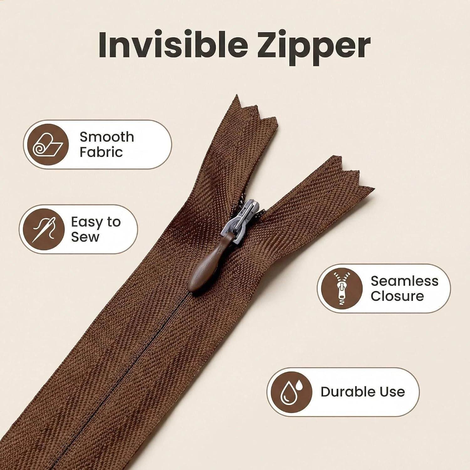 Detalle de Sawoake Invisible Zippers, 8-inch