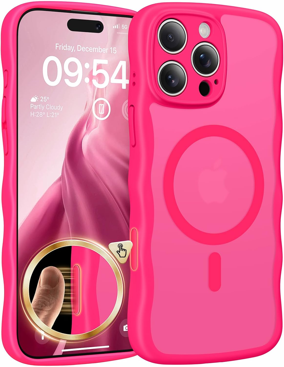 Detalle de TAURI iPhone 16 Pro Max MagSafe Case, Hot Pink