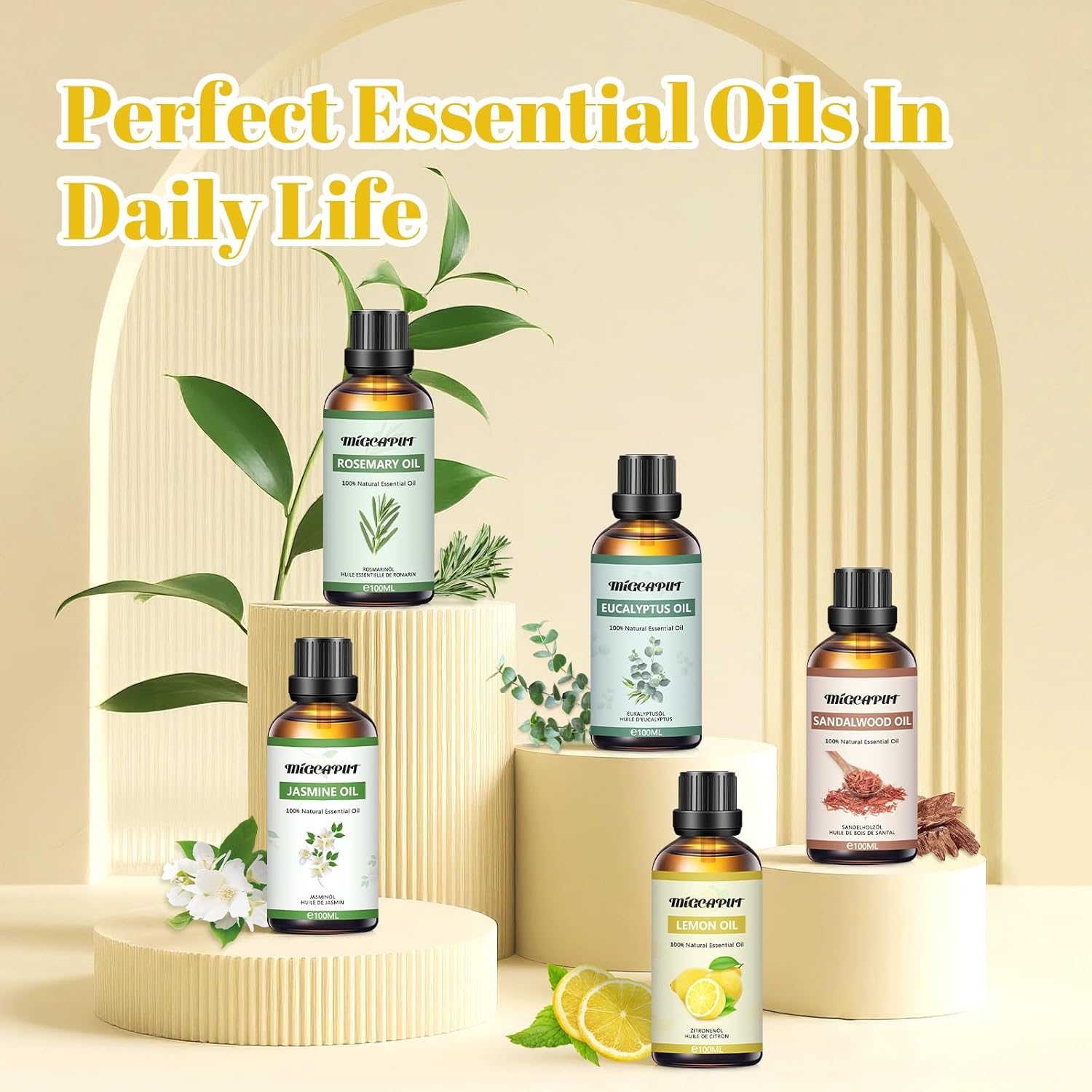 Thumbnail 6 de Migcaput Ätherisches Zitronenöl (100 ml) – kaltgepresst, 100% naturrein für Diffuser & Raumduft