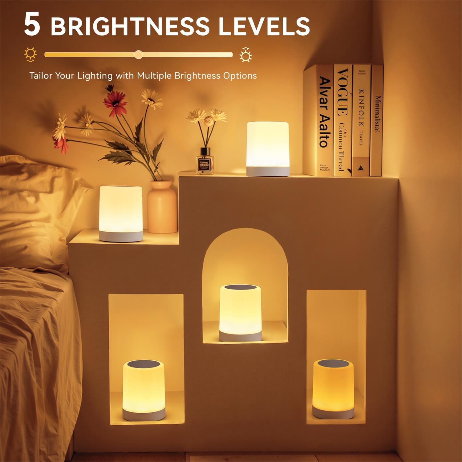 Thumbnail 3 de Auxmir Night Light LED Bedside Lamp