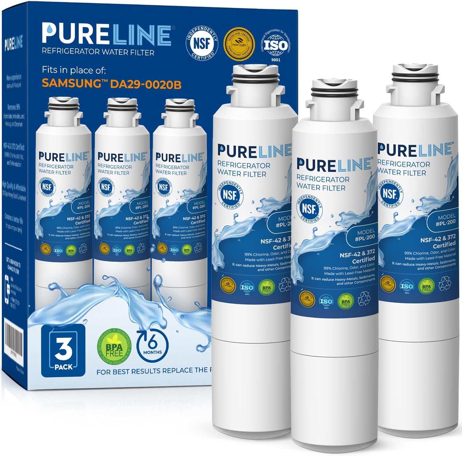 Thumbnail 6 de PURELINE Refrigerator Water Filter 3-Pack for Samsung DA29-00020B
