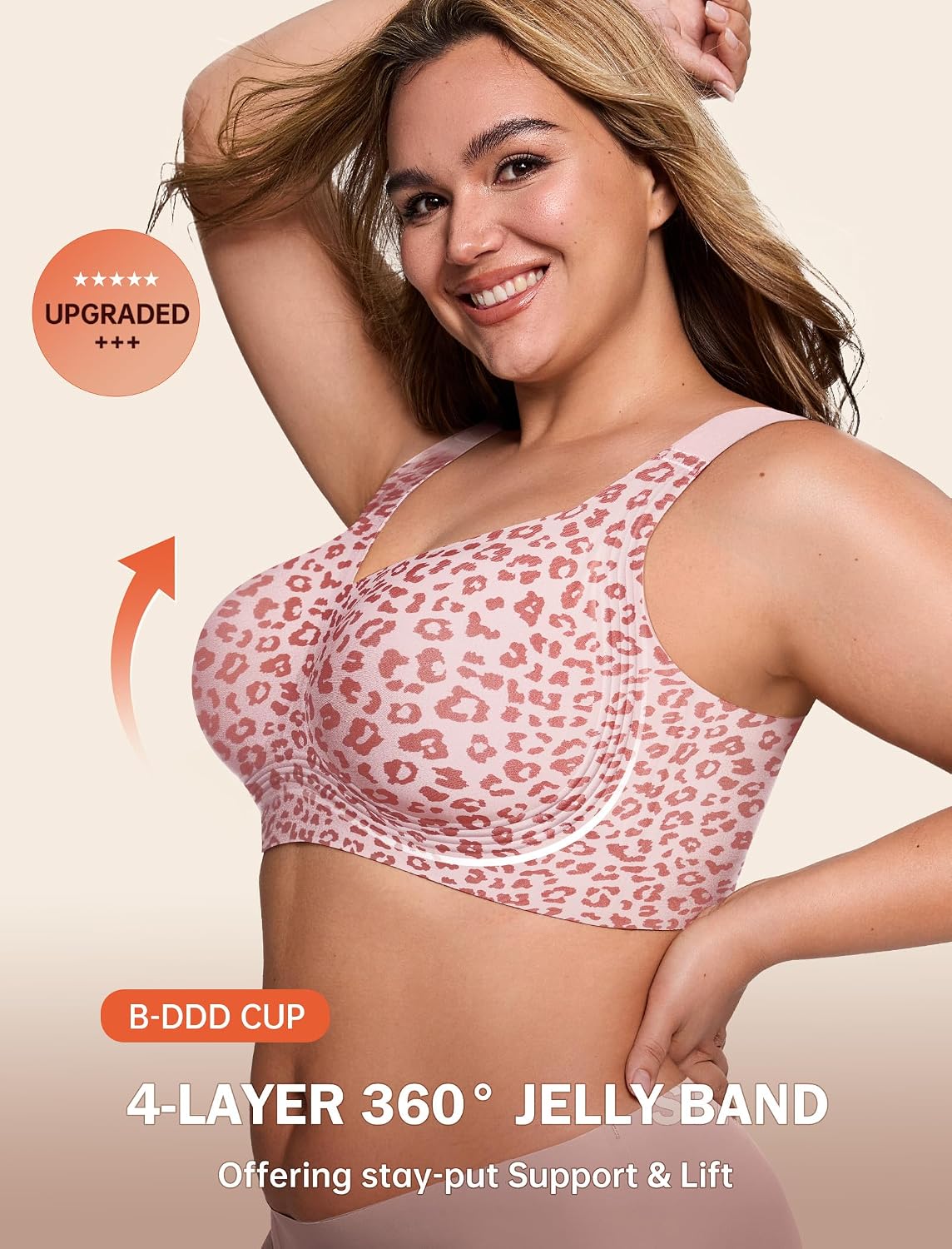 Thumbnail 1 de LetsJoli Wireless Jelly Bra with Full Coverage and Back Smoothing for Fuller Figures