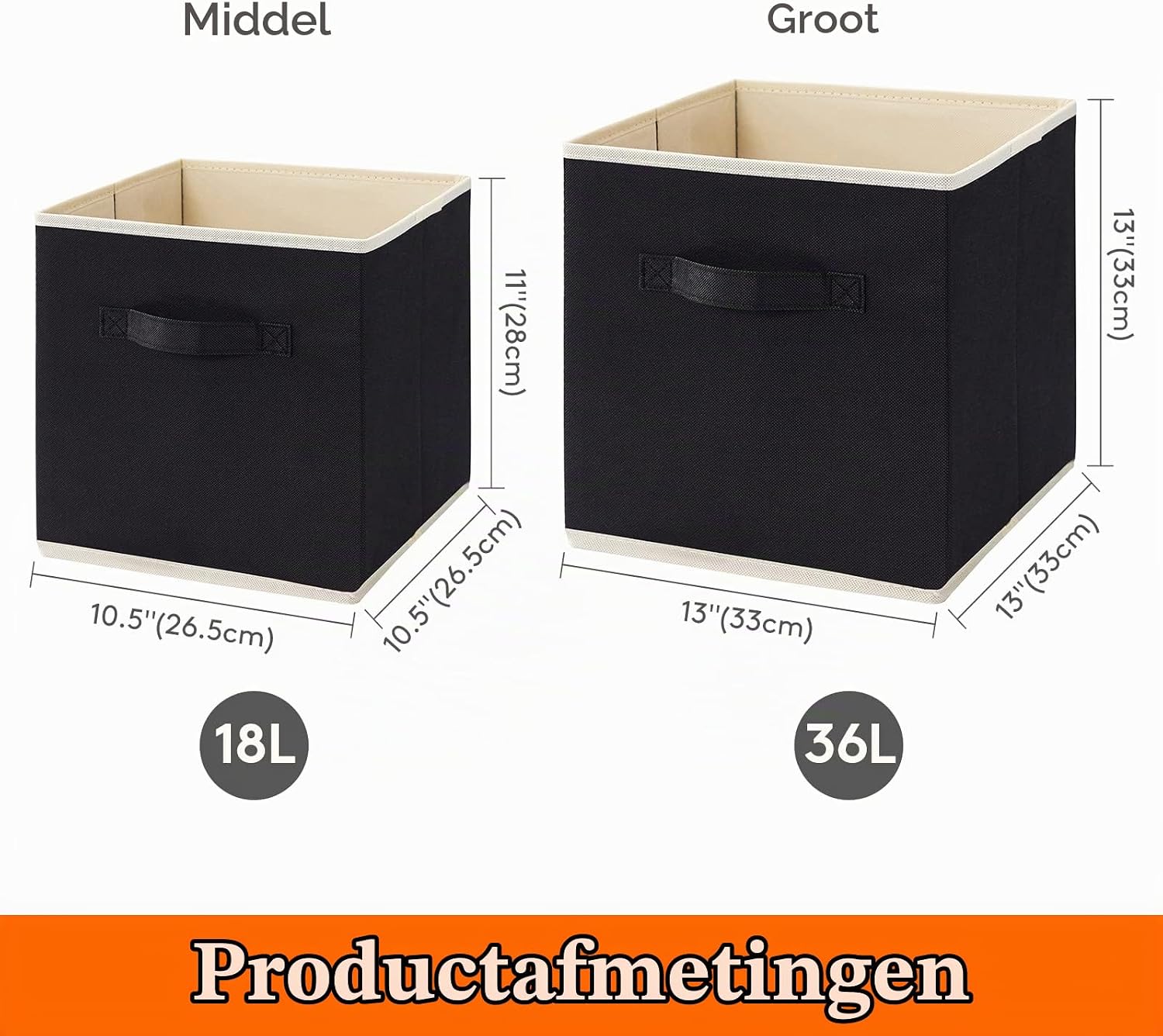 Thumbnail 3 de Lifewit set van 6 opbergkubussen, 33 × 33 × 33 cm, opvouwbaar