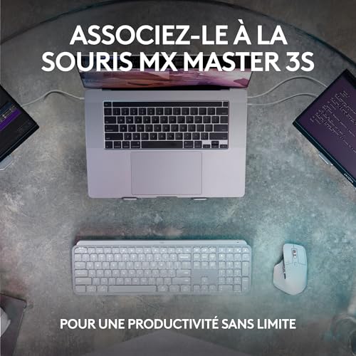 Thumbnail 7 de Logitech MX Keys S Clavier sans Fil – Gris, Rechargeable USB‑C
