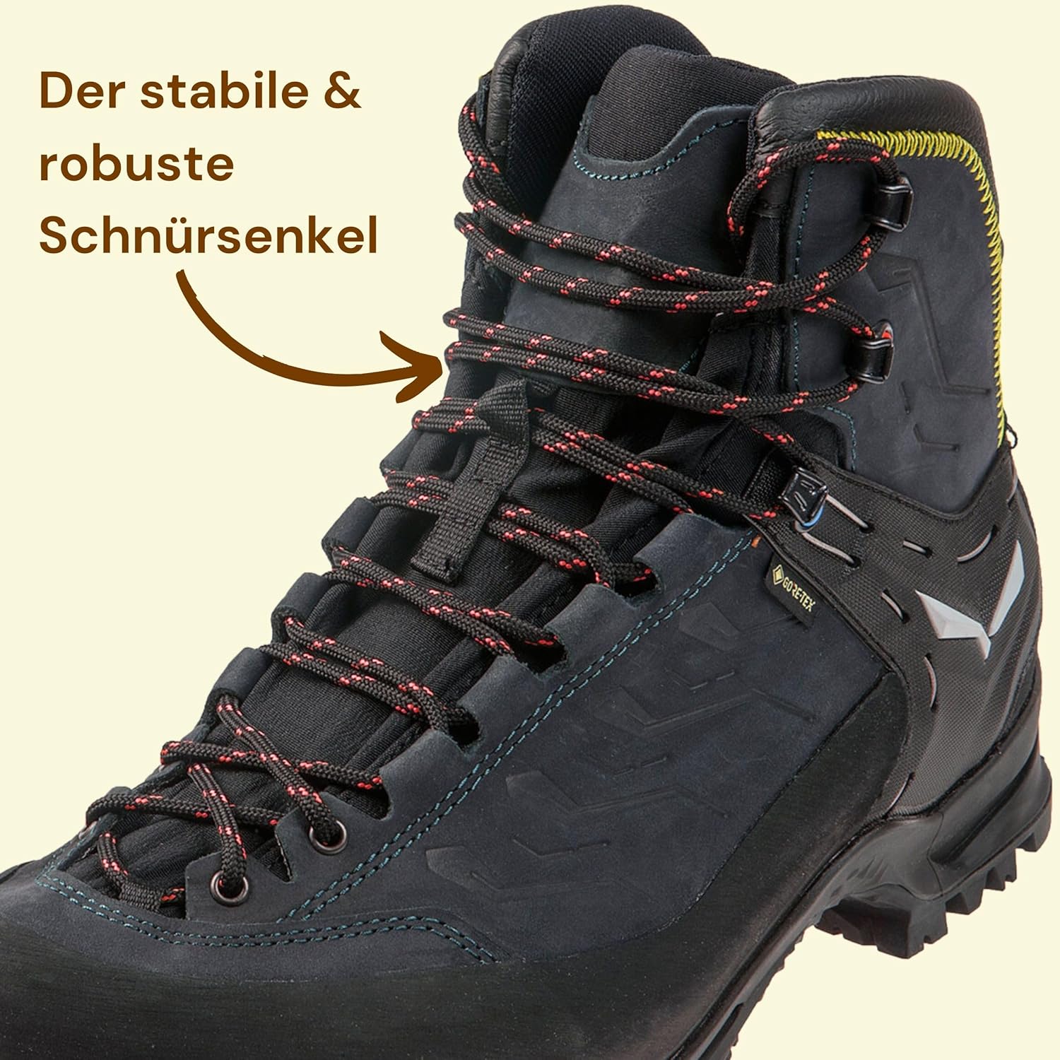 Detalle de Mount Swiss Lacci rotondi Ø 4,5 mm: lacci resistenti per trekking, lavoro e montagna