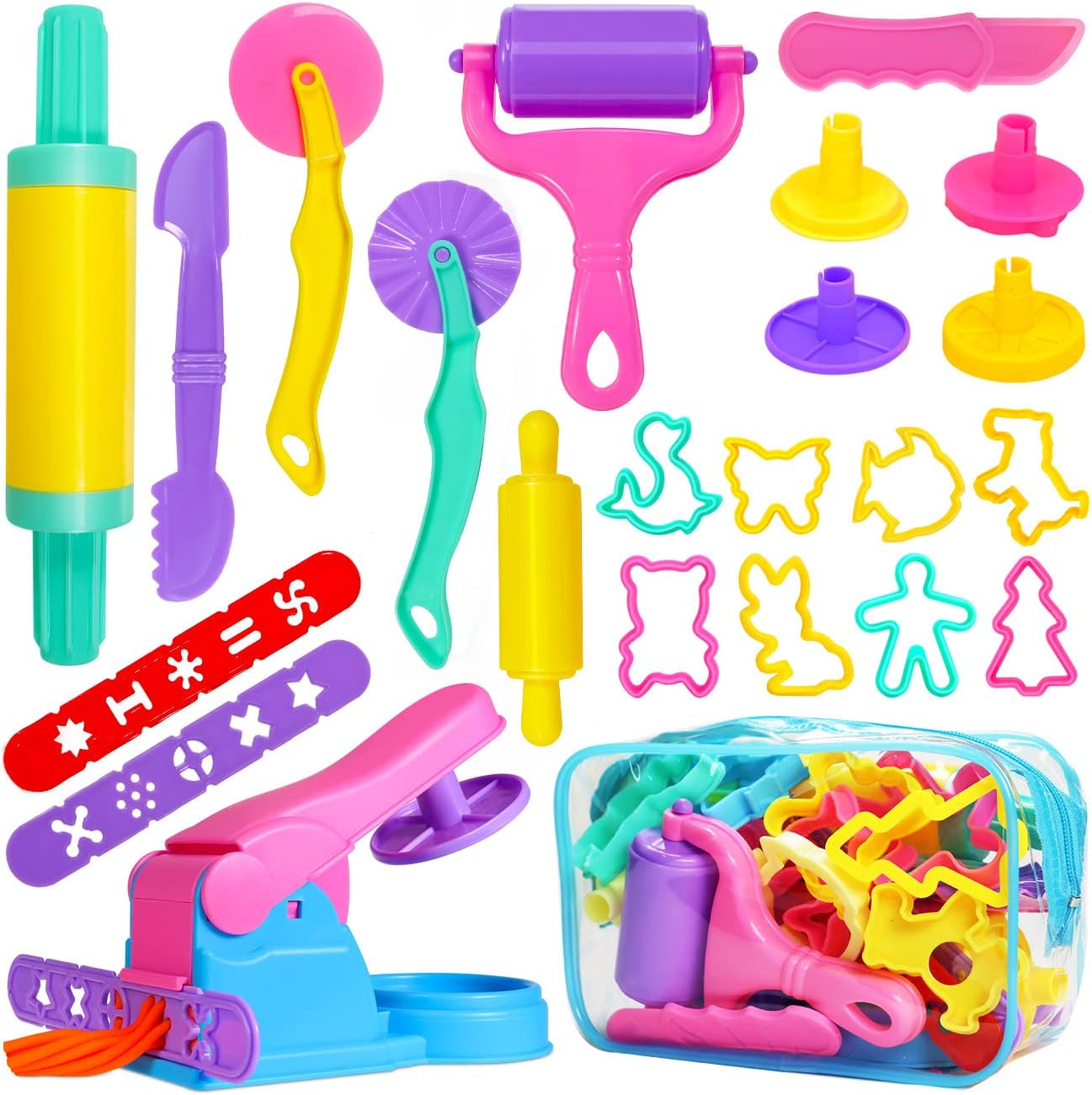Detalle de Jiosdo Dough Tools and Cutters 22-piece set
